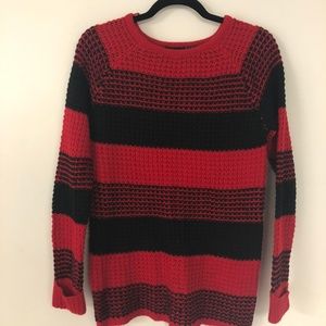 Black and Red Knit Sweater